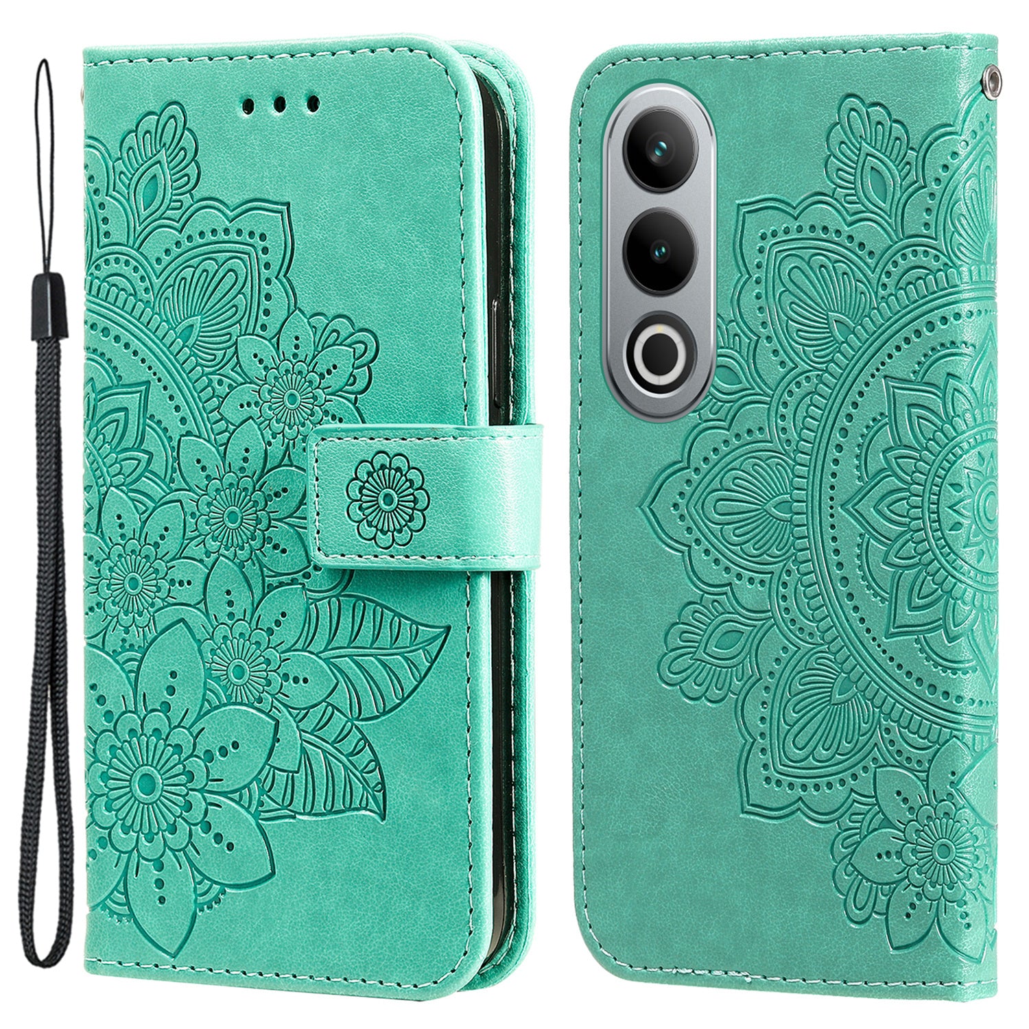 For OnePlus Ace 3V 5G Cell Phone Stand Case Imprinted Flower Pattern Wallet Cover For OnePlus Ace 3V 5G Cell Phone Stand Case Imprinted Flower Pattern Wallet Cover